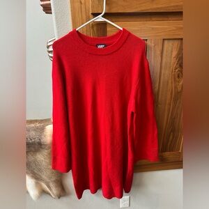 Lands' End Classic Red Sweater Dress